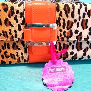 NWT Retro Style Pier One Leopard Print Clutch